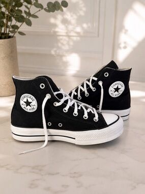 Converse Black and White High Top Sneakers